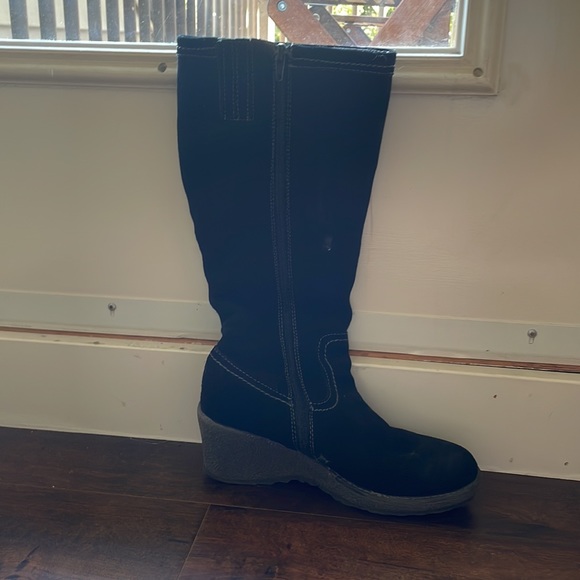 High heeled long zip up dress boots - Picture 4 of 4